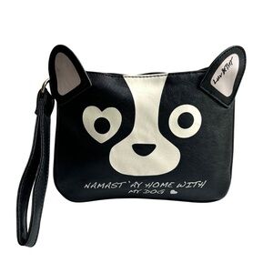 Betsy Johnson Namast'ay at Home With My Dog Wristlet Bag NWOT
